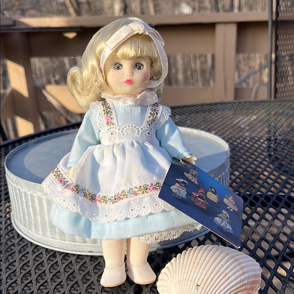 Blue and White Porcelain Doll with Accessories